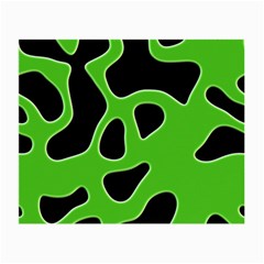 Black Green Abstract Shapes A Completely Seamless Tile Able Background Small Glasses Cloth (2-side) by Simbadda