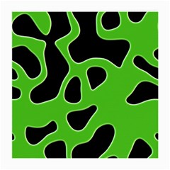 Black Green Abstract Shapes A Completely Seamless Tile Able Background Medium Glasses Cloth (2-side) by Simbadda