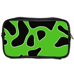 Black Green Abstract Shapes A Completely Seamless Tile Able Background Toiletries Bags 2-side by Simbadda