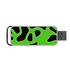 Black Green Abstract Shapes A Completely Seamless Tile Able Background Portable Usb Flash (one Side)