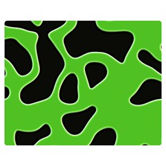 Black Green Abstract Shapes A Completely Seamless Tile Able Background Double Sided Flano Blanket (medium) 