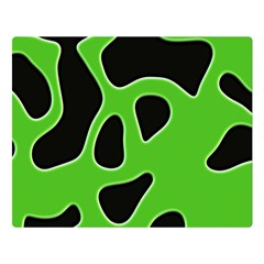 Black Green Abstract Shapes A Completely Seamless Tile Able Background Double Sided Flano Blanket (large) 