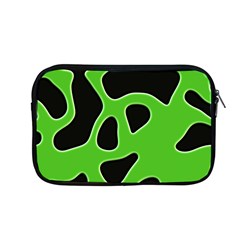 Black Green Abstract Shapes A Completely Seamless Tile Able Background Apple Macbook Pro 13  Zipper Case by Simbadda