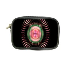 Fractal Plate Like Image In Pink Green And Other Colours Coin Purse by Simbadda