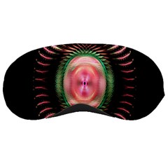 Fractal Plate Like Image In Pink Green And Other Colours Sleeping Masks by Simbadda