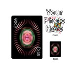 Fractal Plate Like Image In Pink Green And Other Colours Playing Cards 54 (Mini)  Front - Spade2