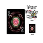 Fractal Plate Like Image In Pink Green And Other Colours Playing Cards 54 (Mini)  Front - SpadeQ