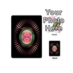 Fractal Plate Like Image In Pink Green And Other Colours Playing Cards 54 (Mini)  Back