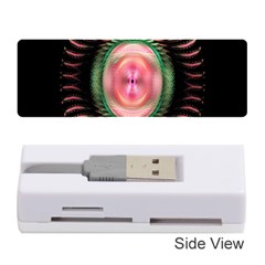 Fractal Plate Like Image In Pink Green And Other Colours Memory Card Reader (stick)  by Simbadda