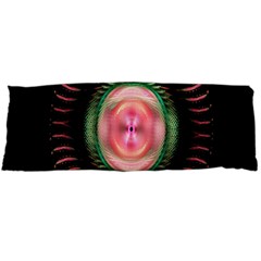 Fractal Plate Like Image In Pink Green And Other Colours Body Pillow Case (dakimakura) by Simbadda