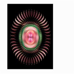 Fractal Plate Like Image In Pink Green And Other Colours Large Garden Flag (two Sides)