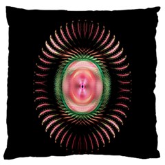 Fractal Plate Like Image In Pink Green And Other Colours Standard Flano Cushion Case (one Side) by Simbadda