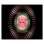 Fractal Plate Like Image In Pink Green And Other Colours Double Sided Flano Blanket (Small)  50 x40  Blanket Front