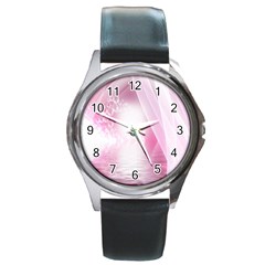 Realm Of Dreams Light Effect Abstract Background Round Metal Watch