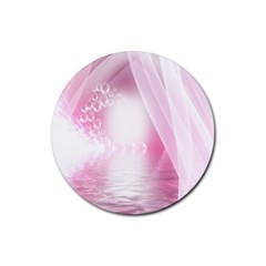 Realm Of Dreams Light Effect Abstract Background Rubber Round Coaster (4 pack) 