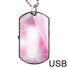 Realm Of Dreams Light Effect Abstract Background Dog Tag Usb Flash (one Side) by Simbadda