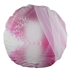 Realm Of Dreams Light Effect Abstract Background Large 18  Premium Round Cushions