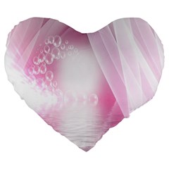 Realm Of Dreams Light Effect Abstract Background Large 19  Premium Flano Heart Shape Cushions