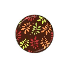 Leaves Wallpaper Pattern Seamless Autumn Colors Leaf Background Hat Clip Ball Marker by Simbadda