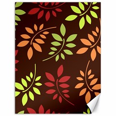 Leaves Wallpaper Pattern Seamless Autumn Colors Leaf Background Canvas 18  X 24   by Simbadda