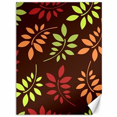 Leaves Wallpaper Pattern Seamless Autumn Colors Leaf Background Canvas 36  X 48   by Simbadda