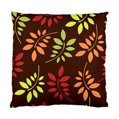 Leaves Wallpaper Pattern Seamless Autumn Colors Leaf Background Standard Cushion Case (one Side) by Simbadda