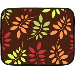 Leaves Wallpaper Pattern Seamless Autumn Colors Leaf Background Fleece Blanket (mini)