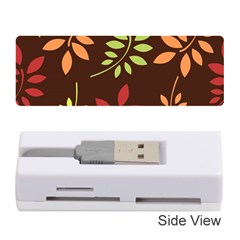 Leaves Wallpaper Pattern Seamless Autumn Colors Leaf Background Memory Card Reader (stick)  by Simbadda