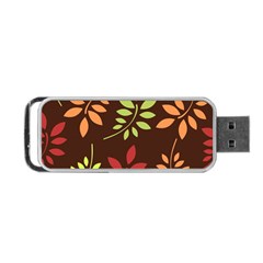 Leaves Wallpaper Pattern Seamless Autumn Colors Leaf Background Portable Usb Flash (one Side)