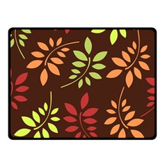 Leaves Wallpaper Pattern Seamless Autumn Colors Leaf Background Double Sided Fleece Blanket (small) 