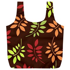 Leaves Wallpaper Pattern Seamless Autumn Colors Leaf Background Full Print Recycle Bags (l)  by Simbadda