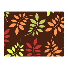 Leaves Wallpaper Pattern Seamless Autumn Colors Leaf Background Double Sided Flano Blanket (mini)  by Simbadda