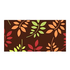 Leaves Wallpaper Pattern Seamless Autumn Colors Leaf Background Satin Wrap by Simbadda