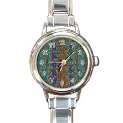 Sea Of Mermaids Round Italian Charm Watch by pepitasart