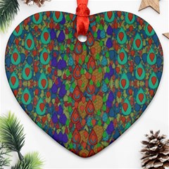 Sea Of Mermaids Ornament (heart) by pepitasart