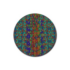 Sea Of Mermaids Rubber Coaster (round)  by pepitasart