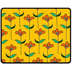 Small Flowers Pattern Floral Seamless Vector Fleece Blanket (Medium) 