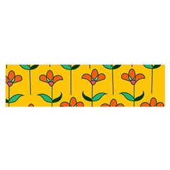 Small Flowers Pattern Floral Seamless Vector Satin Scarf (Oblong)