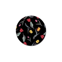 Colorful Tulip Wallpaper Pattern Background Pattern Wallpaper Golf Ball Marker (4 Pack) by Simbadda