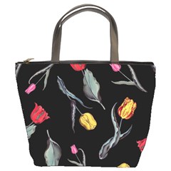 Colorful Tulip Wallpaper Pattern Background Pattern Wallpaper Bucket Bags by Simbadda