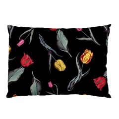 Colorful Tulip Wallpaper Pattern Background Pattern Wallpaper Pillow Case by Simbadda