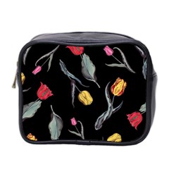 Colorful Tulip Wallpaper Pattern Background Pattern Wallpaper Mini Toiletries Bag 2-side by Simbadda