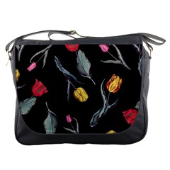 Colorful Tulip Wallpaper Pattern Background Pattern Wallpaper Messenger Bags by Simbadda