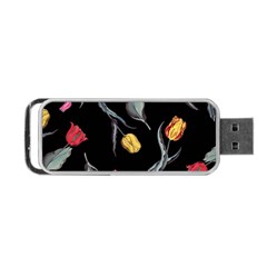 Colorful Tulip Wallpaper Pattern Background Pattern Wallpaper Portable Usb Flash (one Side) by Simbadda