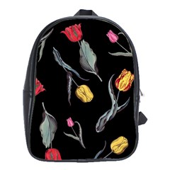 Colorful Tulip Wallpaper Pattern Background Pattern Wallpaper School Bags (xl)  by Simbadda