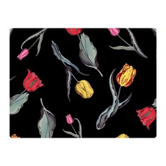 Colorful Tulip Wallpaper Pattern Background Pattern Wallpaper Double Sided Flano Blanket (mini)  by Simbadda