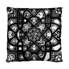 Geometric Line Art Background In Black And White Standard Cushion Case (two Sides) by Simbadda