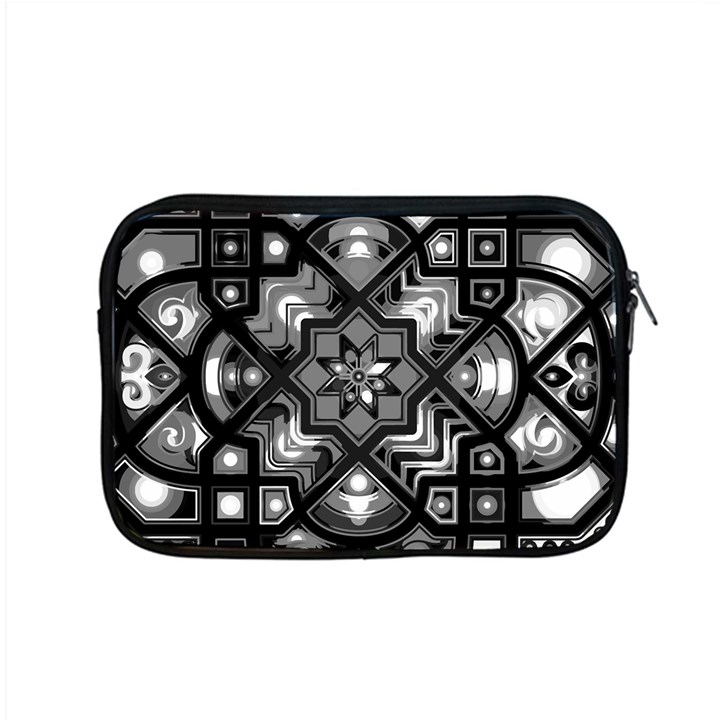 Geometric Line Art Background In Black And White Apple MacBook Pro 15  Zipper Case