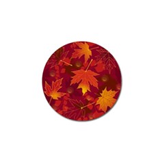 Autumn Leaves Fall Maple Golf Ball Marker (4 Pack) by Simbadda