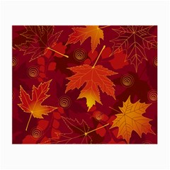 Autumn Leaves Fall Maple Small Glasses Cloth by Simbadda